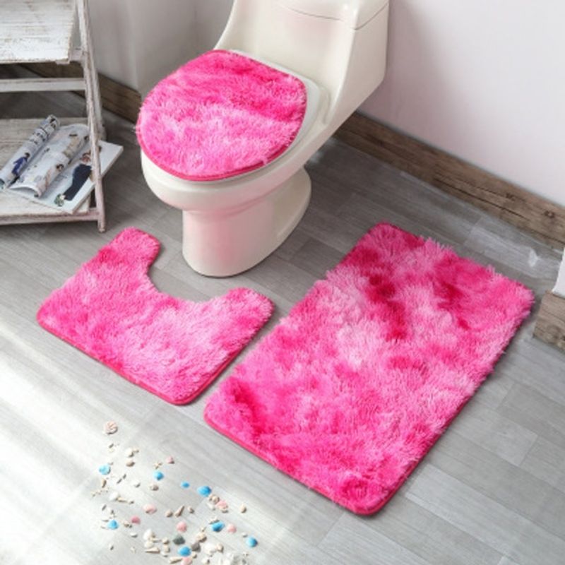 GENERICO - Set de Baño 3 Piezas Juego Completo Rosado
