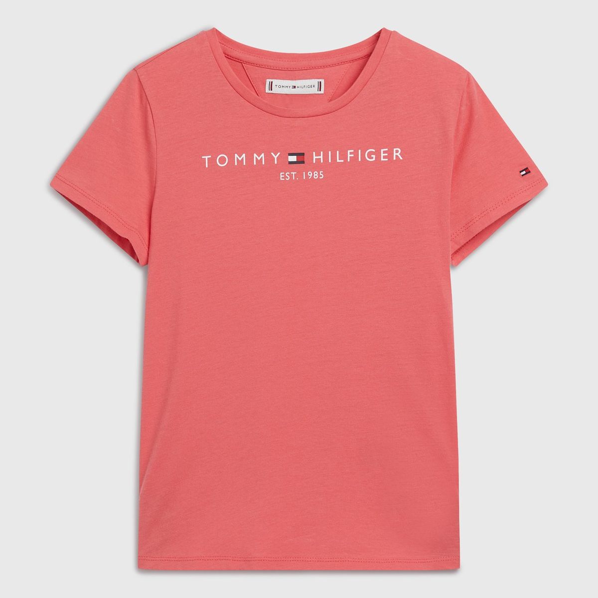 TOMMY HILFIGER - Polera Essential Organic Cotton Rosa Tommy Hilfiger