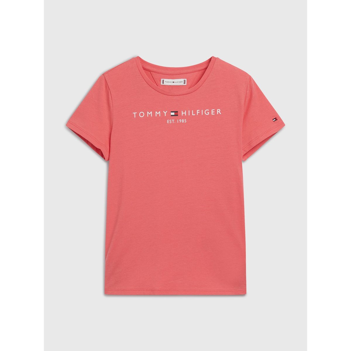 TOMMY HILFIGER - Polera Essential Organic Cotton Rosa Tommy Hilfiger
