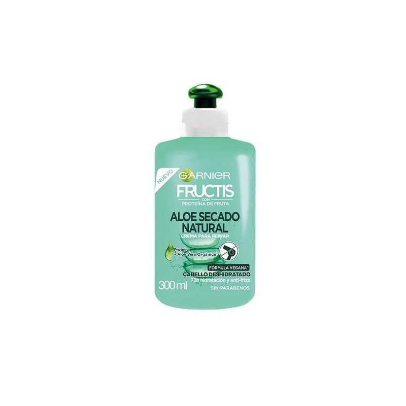 GARNIER - Crema Para Peinar Garnier Fructis  Aloe Secado Natural 300 Ml