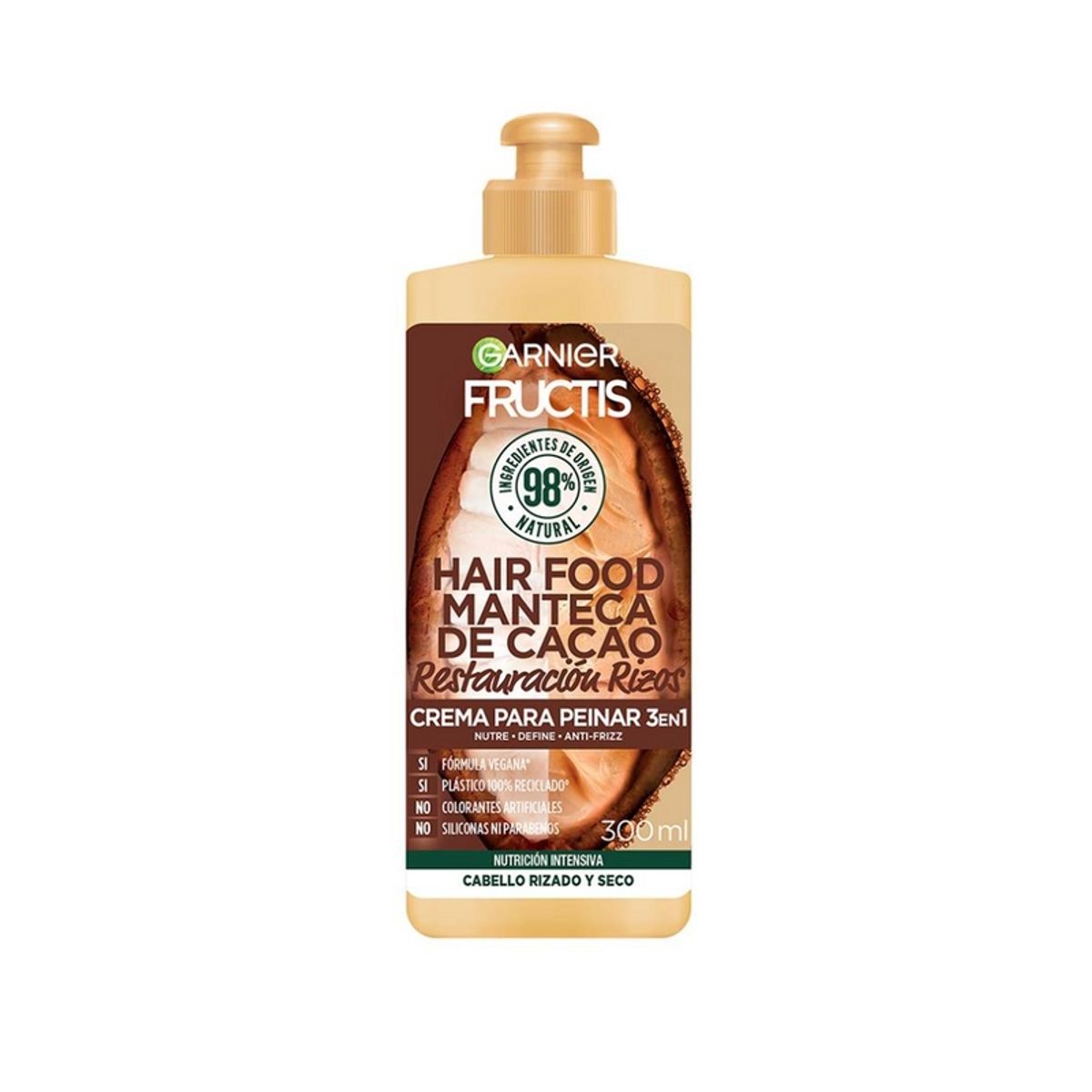 GARNIER - Crema para Peinar Fructis Hair Food Manteca de Cacao 300 ML