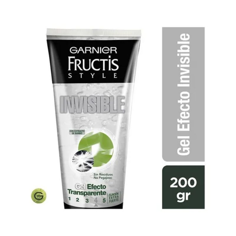 GARNIER - Garnier FRUCTIS STYLE GEL INVISIBLE FIJACIÓN EXTRA FUERTE 200 ML