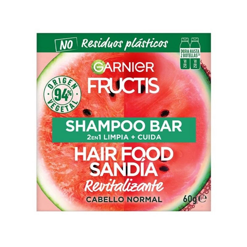 GARNIER - Garnier Fructis Hair Food Sandia Shampoo Solido Barra 60g