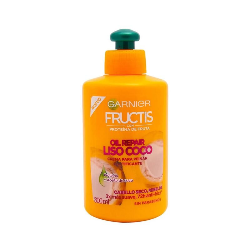 GARNIER - Garnier Crema FRUCTIS P/PEINAR LISO COCO 300 ML