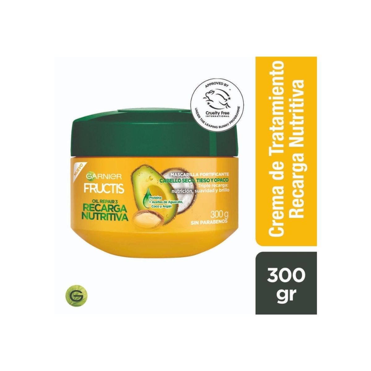 GARNIER - Mascarilla Fortificante Fructis Oil Repair 3 de 300 g.