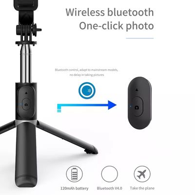 Imagen 2 del producto Palo Selfie Trípode Baston Extensible Bluetooth Negro