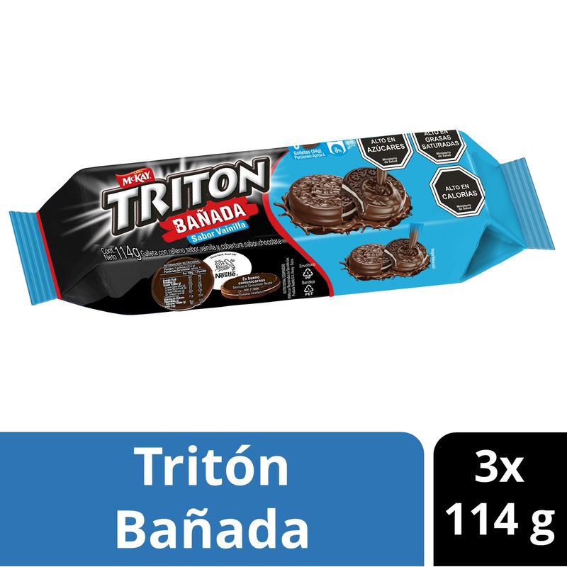 NESTLE - Pack Triton Galleta Bañada 114 gr x3