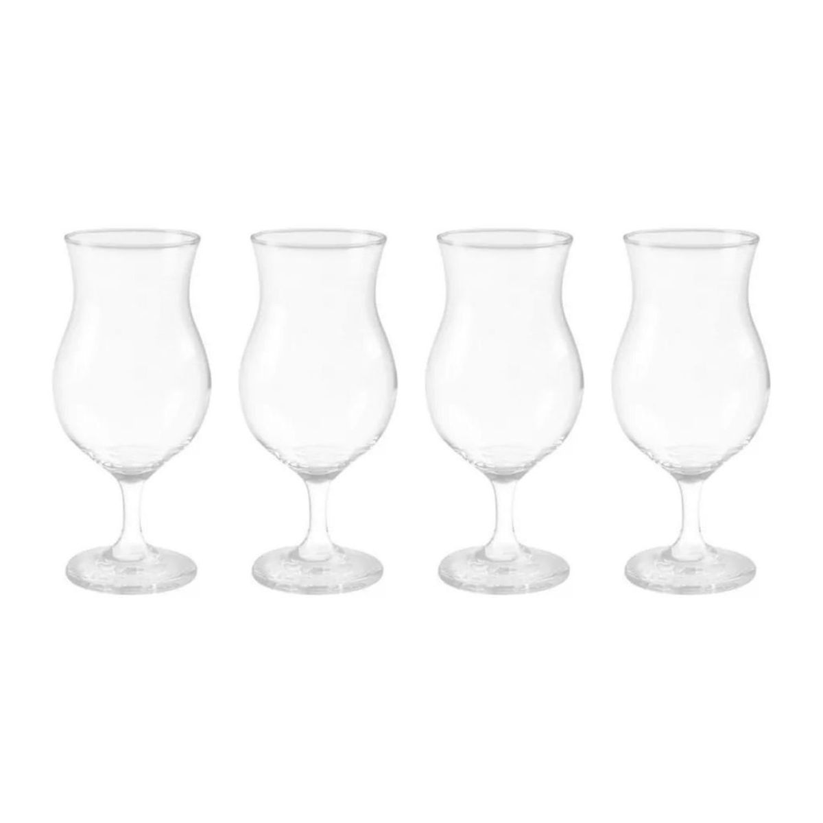 CRISTAR - Set 4 Copas Vidrio Cerveza Praga 442cc Cristal Cocina