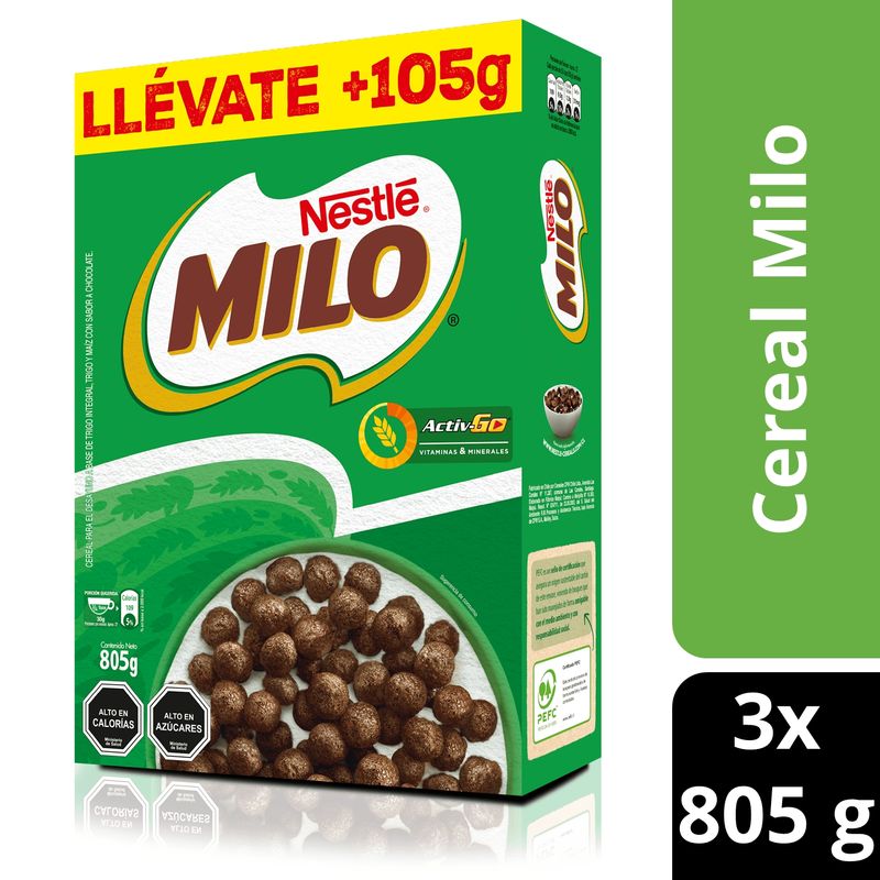 NESTLE - Pack Cereal Milo®  805g X3