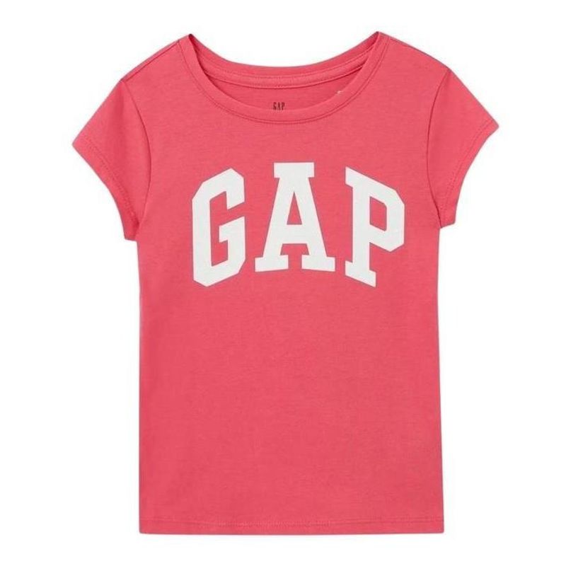 GAP - Polera Manga Corta Logo 1 Algodón Fucsia GAP