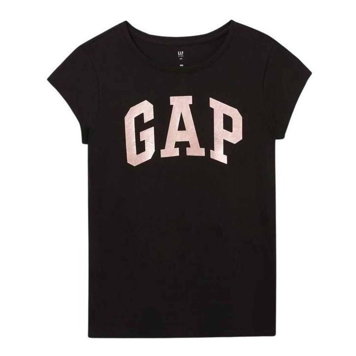 GAP - Polera Niña Gap Manga Corta Logo  Algodón Negro