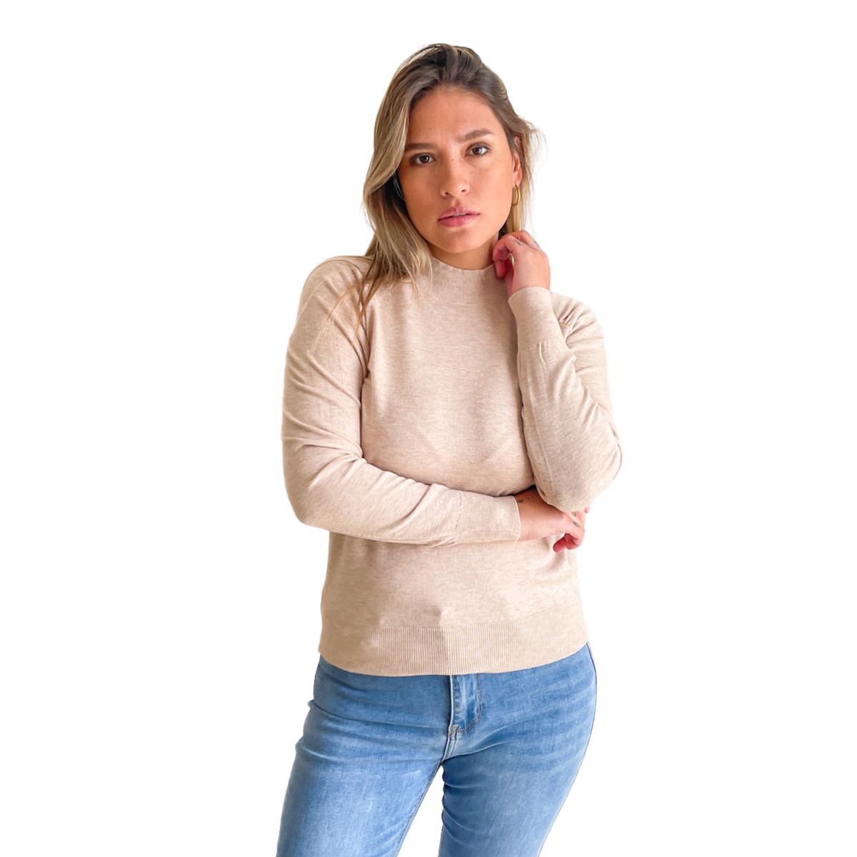 HIPSY - Sweater cuello medio Melisa colores