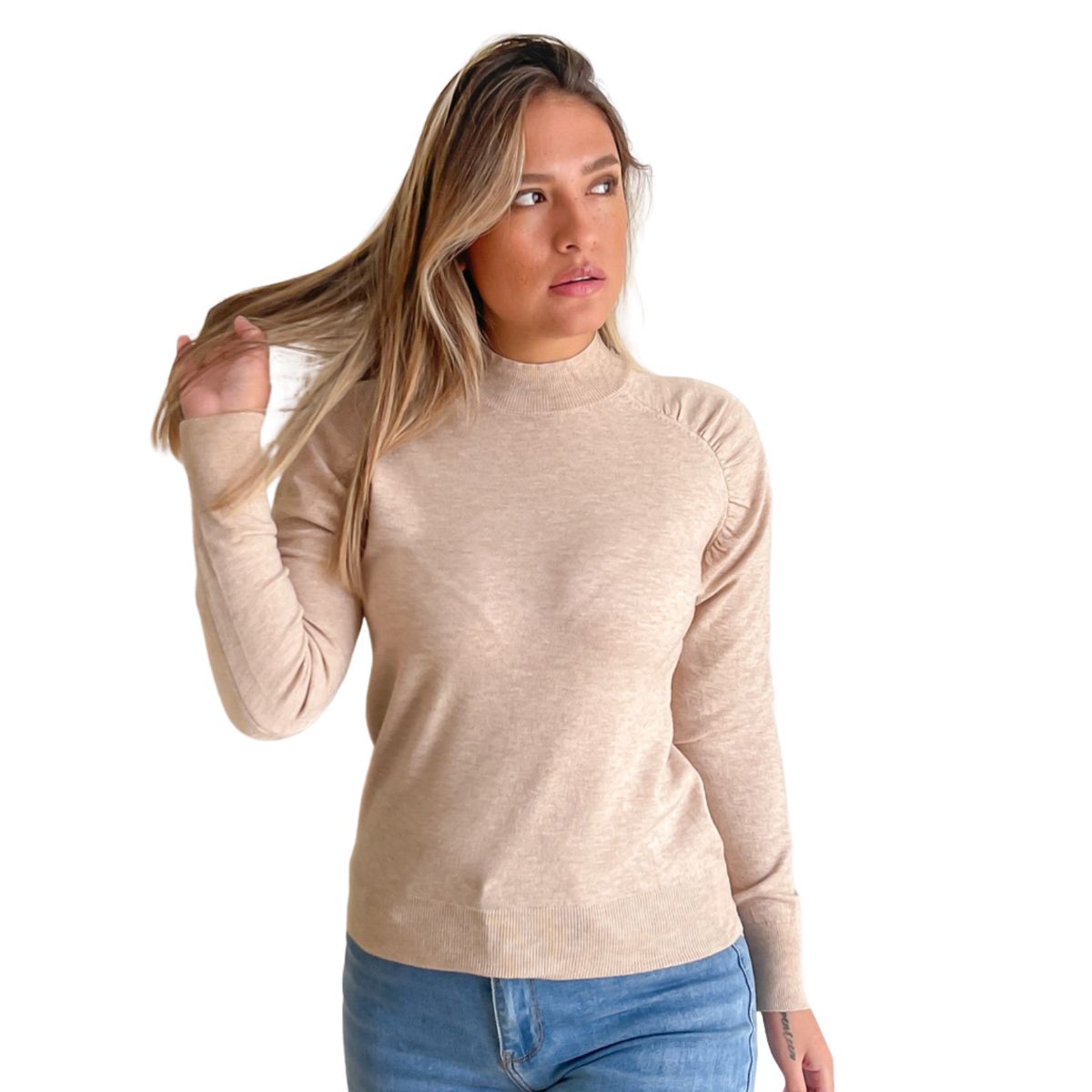 HIPSY - Sweater cuello medio Melisa colores