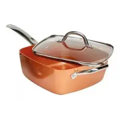 GENERICO - Juego De Cocina 4 Piezas Cacerola Olla Sarten Cuadrada