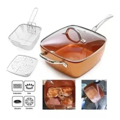 Imagen 2 del producto Juego De Cocina 4 Piezas Cacerola Olla Sarten Cuadrada