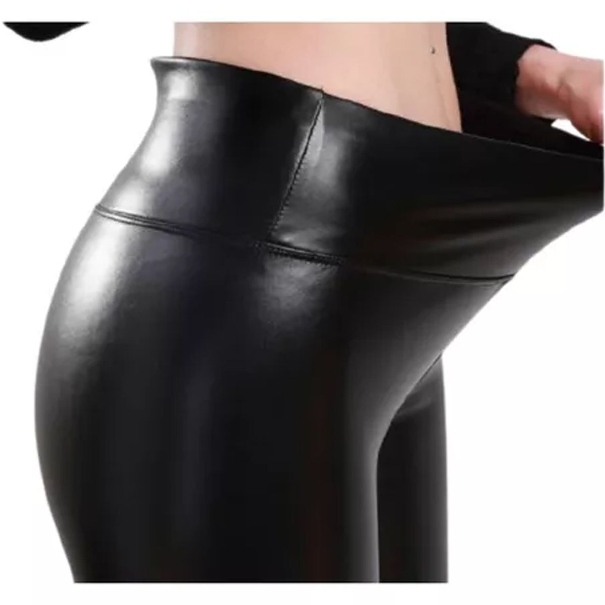 EVERSO - Calza Leggins Eco Cuero Con Polar Para Dama