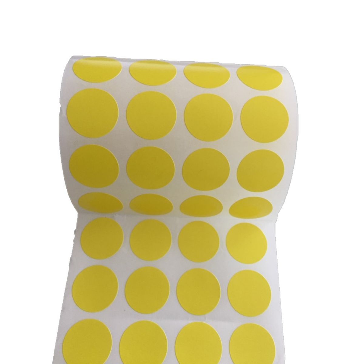GENERICO - 1000 Etiquetas Adhesivas Redondas Amarillas 20 mm Diametro