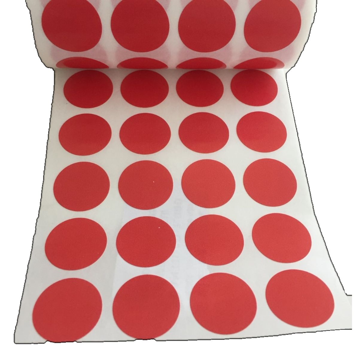 GENERICO - 1000 Etiquetas Adhesivas Redondas Rojas 20 mm de Diametro