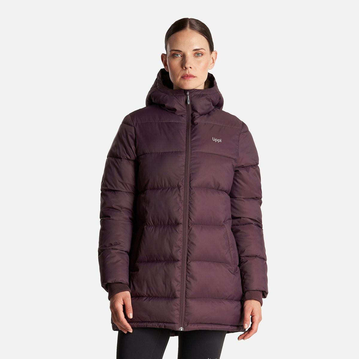 LIPPI - Chaqueta Mujer Long Line Steam Pro Hoody Jacket Burdeo Lippi