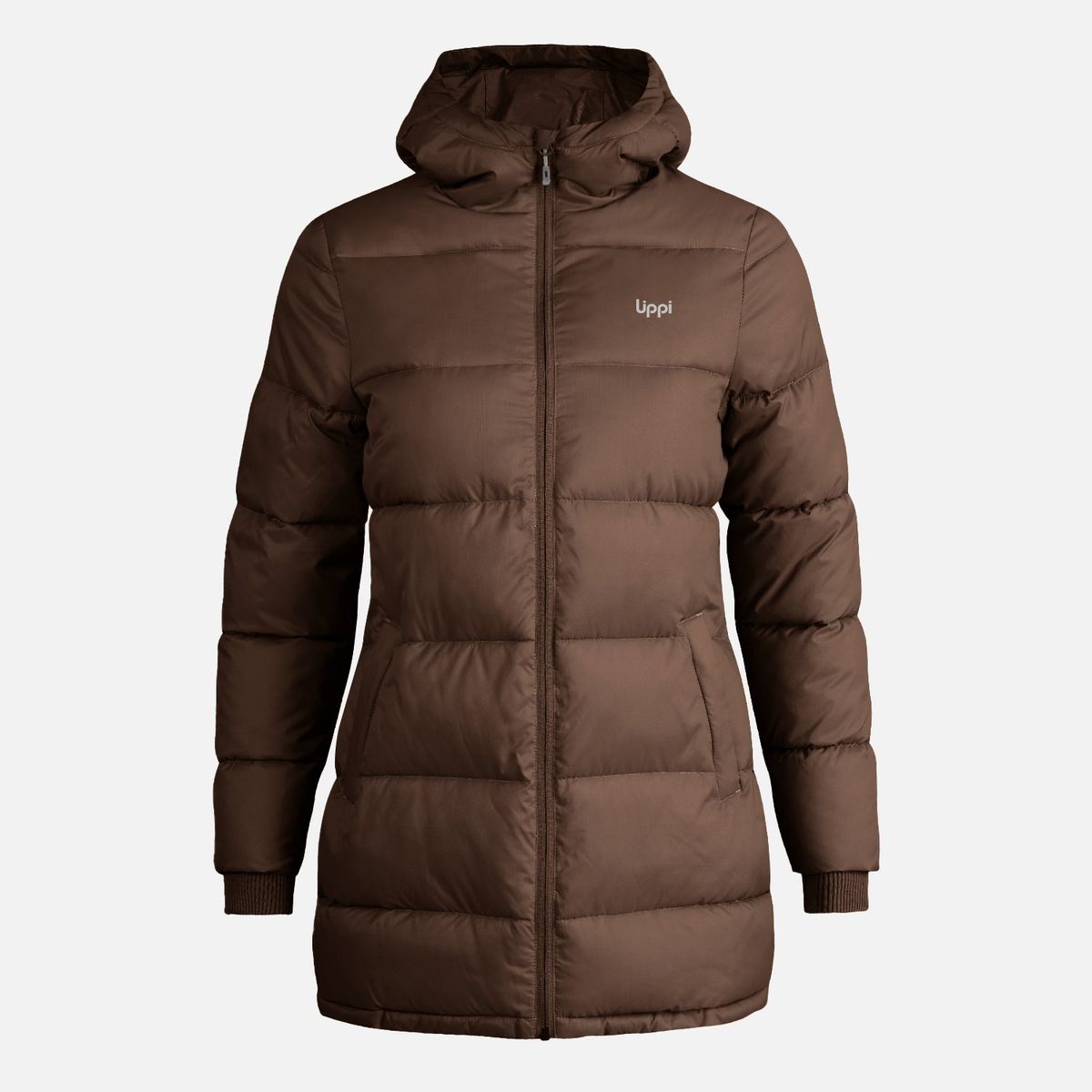 LIPPI - Chaqueta Mujer Long Line Steam Pro Hoody Jacket Café Lippi