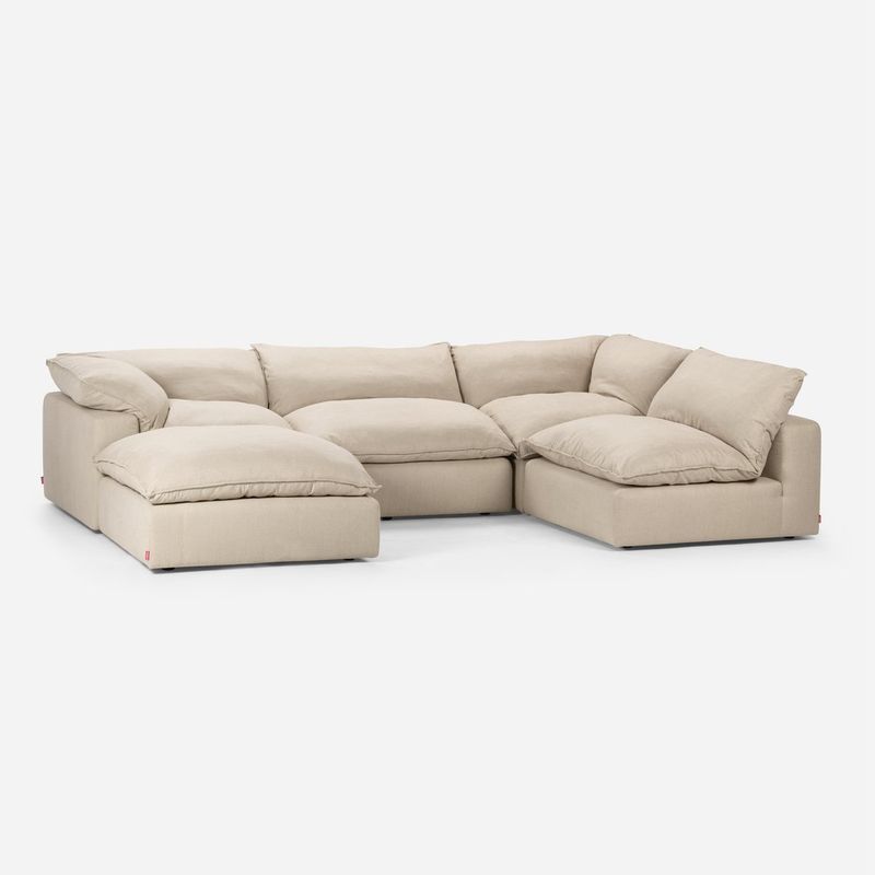 ROSEN - Sofá Seccional Rosen Shanklin 5 Piezas Tela Beige