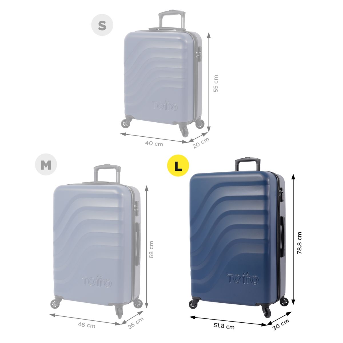 TOTTO - Maleta De Viaje 360 Bazy L