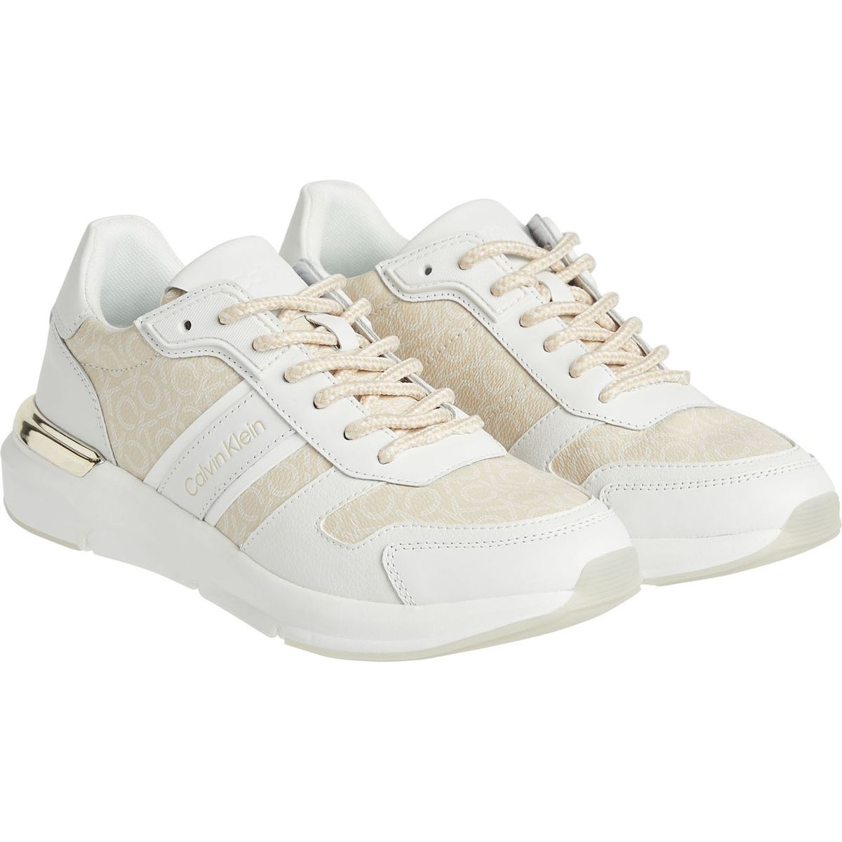 CALVIN KLEIN - Zapatilla Mujer Mix Cordones Blanco Calvin Klein