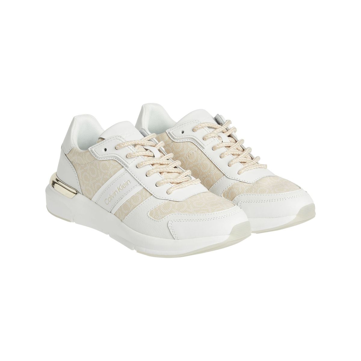 CALVIN KLEIN - Zapatilla Mujer Mix Cordones Blanco Calvin Klein