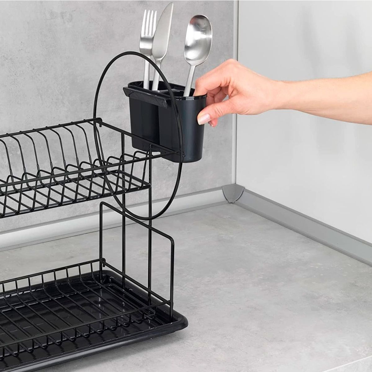 DECOTEAM - Secador Escurridor de Loza Platos Decoteam 2 Niveles DECOTEAM