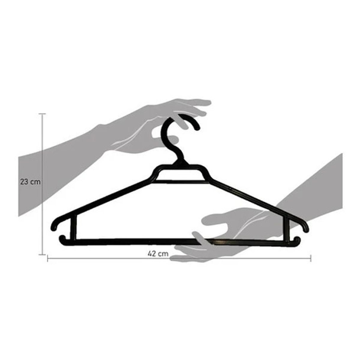 BLOCCARE - Colgador para Ropa Plástico - Pack 10 Unidades