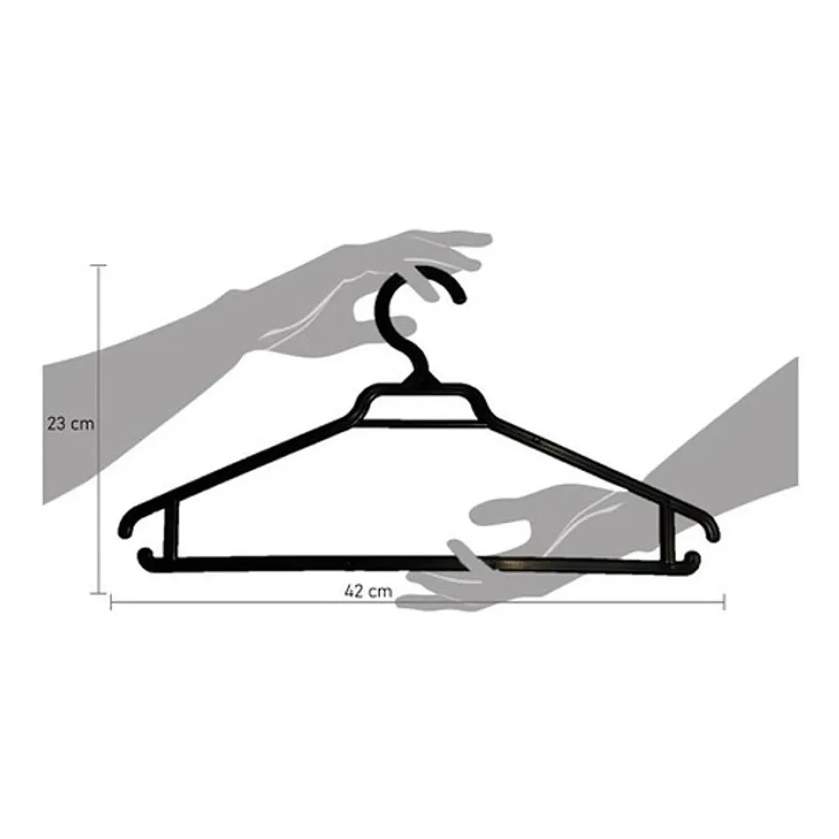 BLOCCARE - Colgadores De Ropa Plástico - Pack 50 Unidades