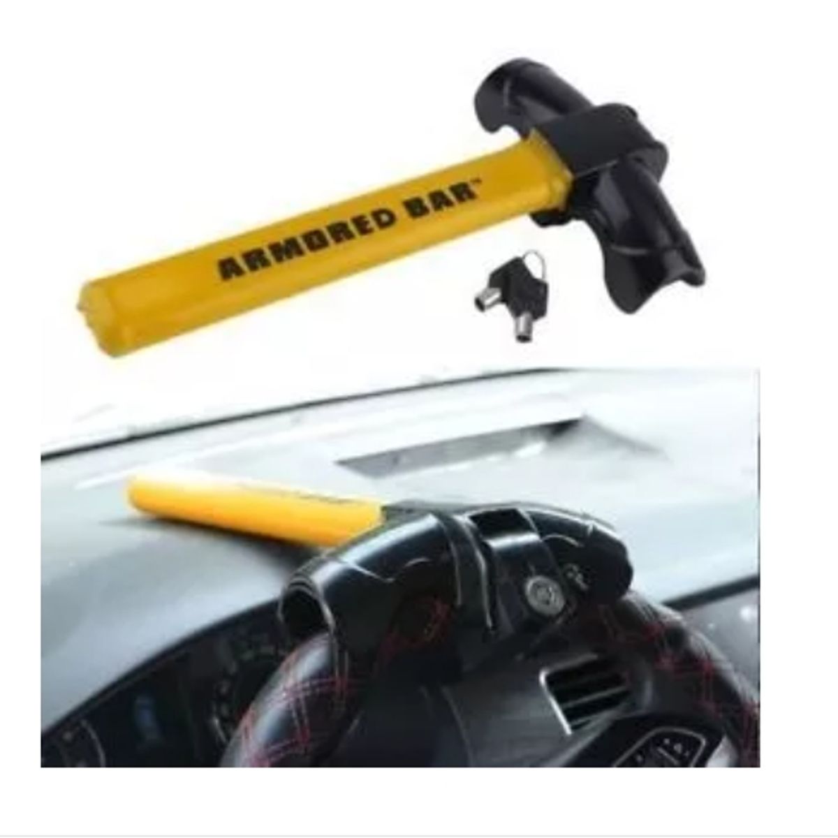 ESHOPANGIE - X2 Traba Volante Candado Antirrobo Acero  Llave Seguridad