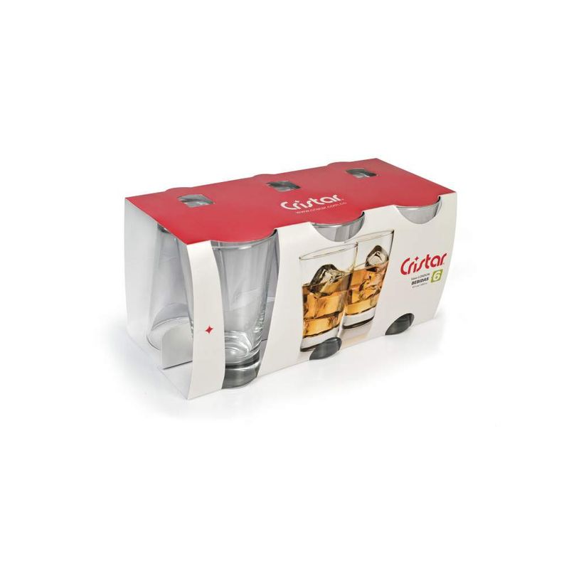 GENERICO - Set 6 Vasos Altos Vidrio Cristal 394ml London