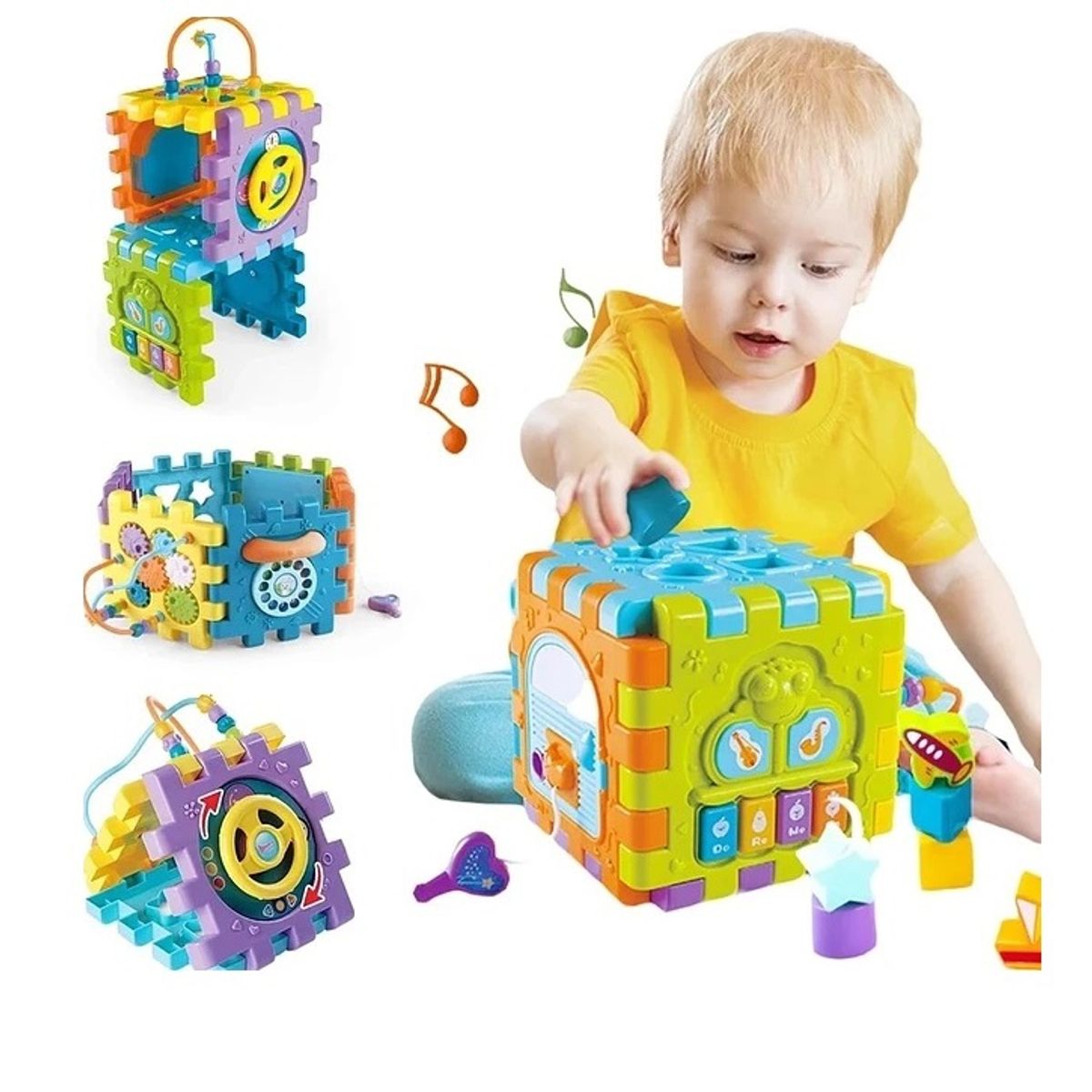 GENERICO - juguete cubo de actividades multifuncional 6 en 1 para bebé