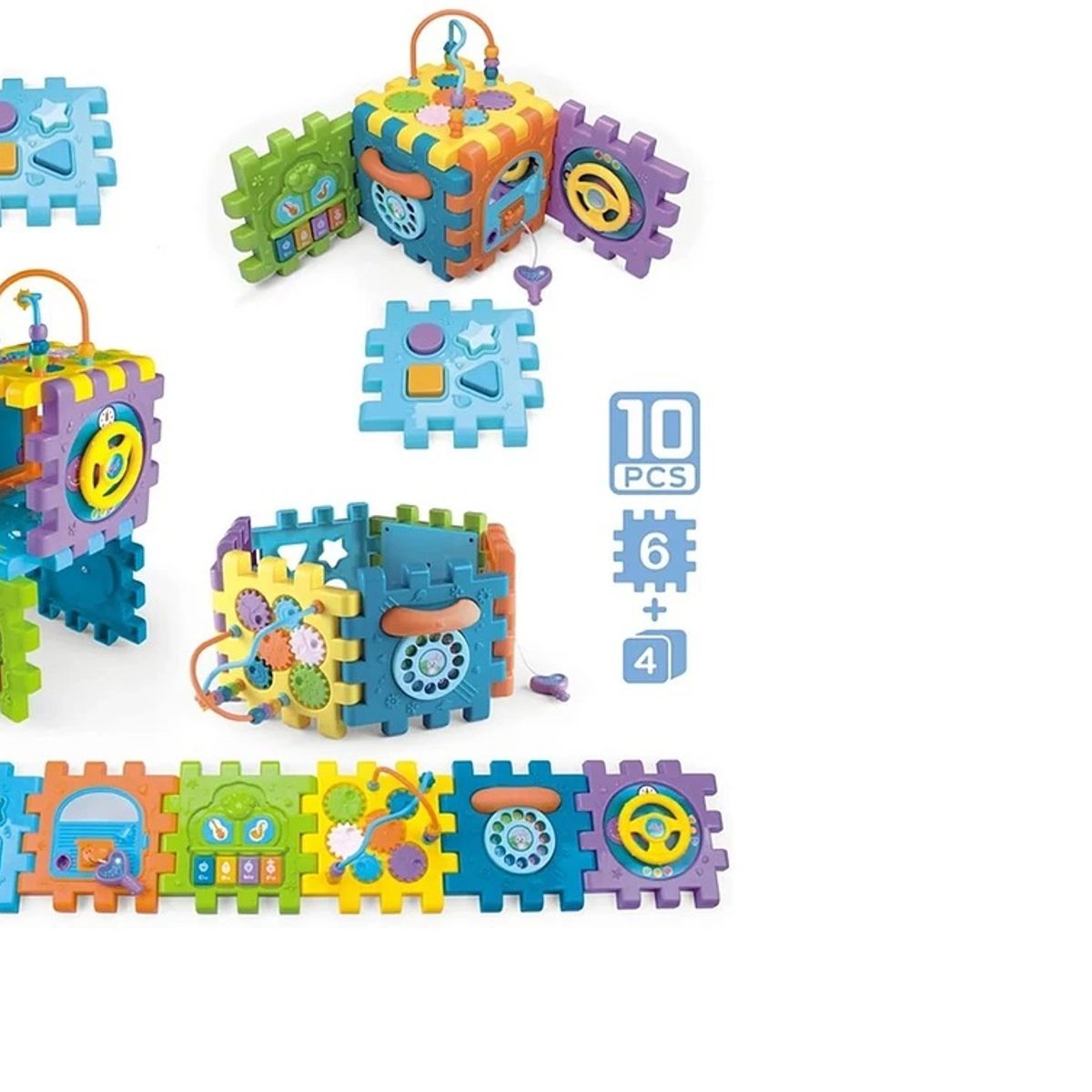 GENERICO - juguete cubo de actividades multifuncional 6 en 1 para bebé