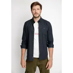 FEROUCH - Camisa Franela Lisa F Gris