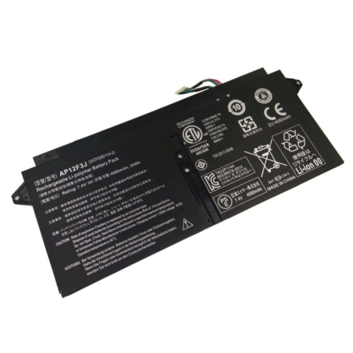 ACER - BATERIA ACER ASPIRE S7-391 4 CELDAS ORIGINAL INTERNA(AP12F3J)