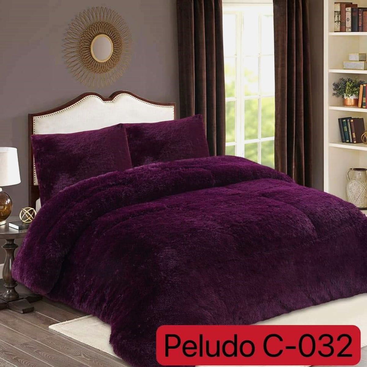 GENERICO - Cubrecamas de Invierno Peludos con Chiporro 2 P Morado 032