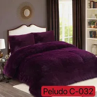 Cubrecamas de Invierno Peludos con Chiporro 2 P Morado 032