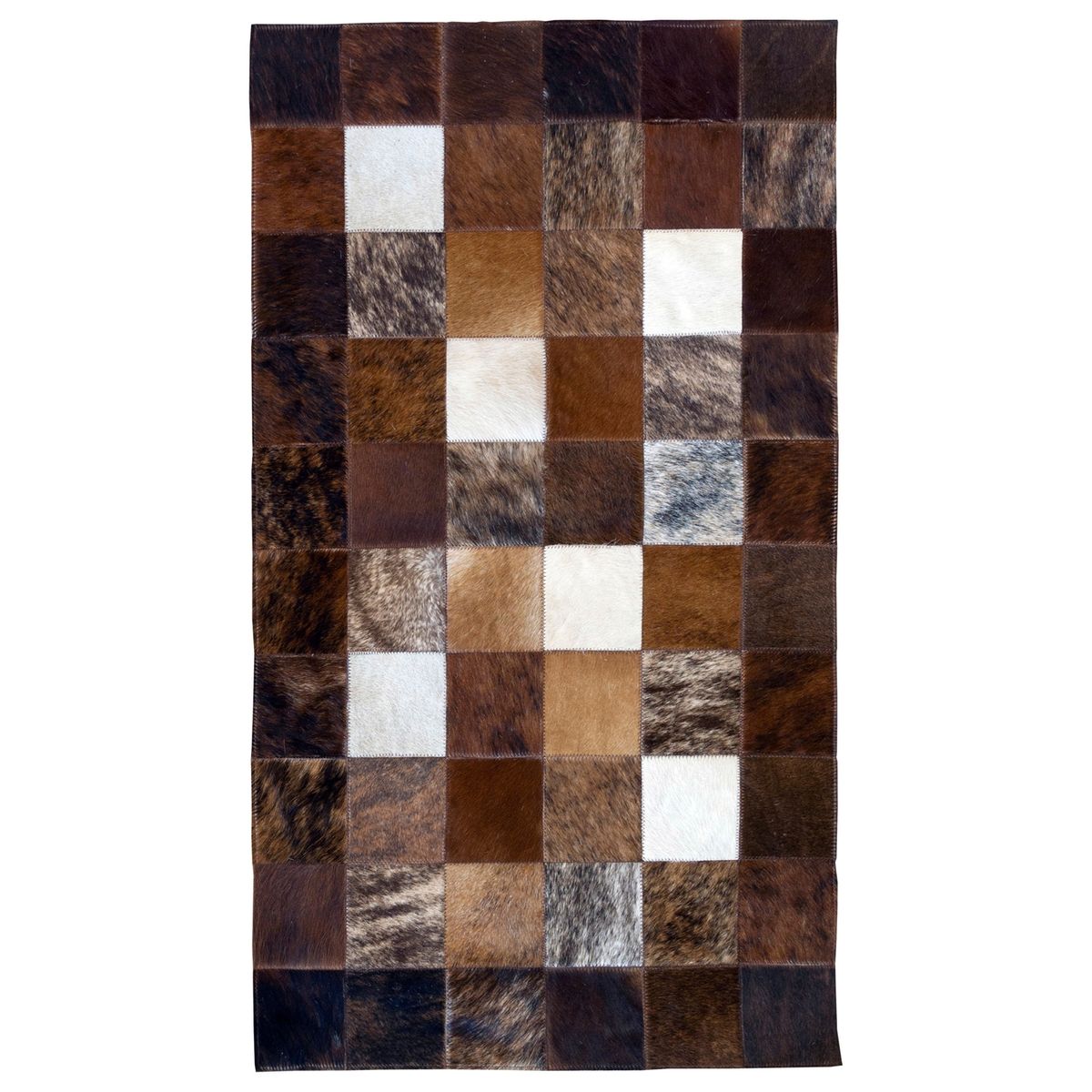 MOO HOGAR - Bajada de Cama Cuero 60 X 100Cm Diseño 10X10cm