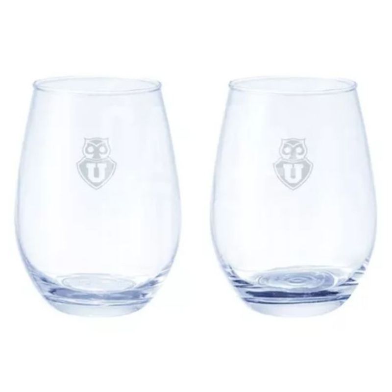 TITANIO - SET 2 VASOS U DE CHILE TITANIO
