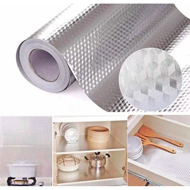 GENERICO - Papel Aluminio Autoadhesivo Para Cocina Plateado Muebles…