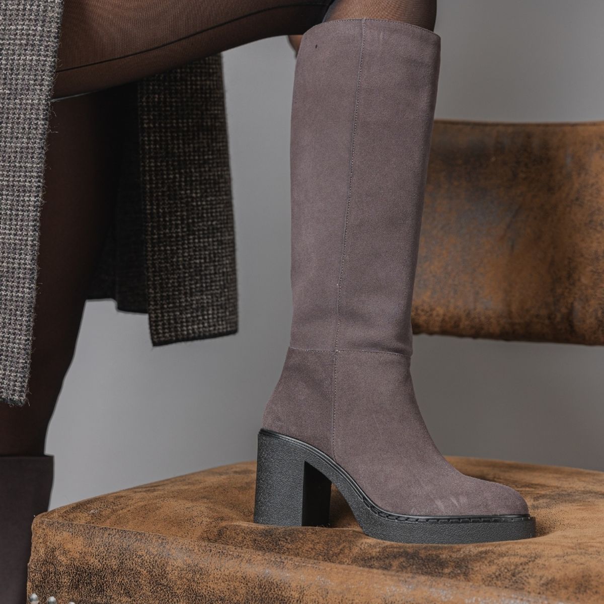 DEGAS - Bota Cuero Merida Taupe DEGAS