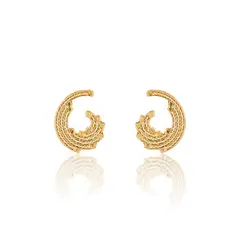 VC ACCESORIOS - Aros Rio Negro bañado en oro