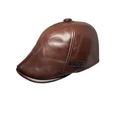 L LUXHER - Boina de cuero genuino gorro lujo LUXHER mod Paris