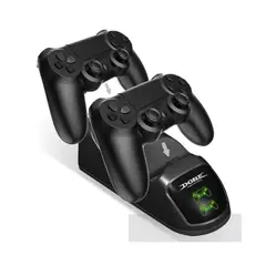 GENERICO - Base Cargador Mando Ps4 Control Joystick 2 Baterias