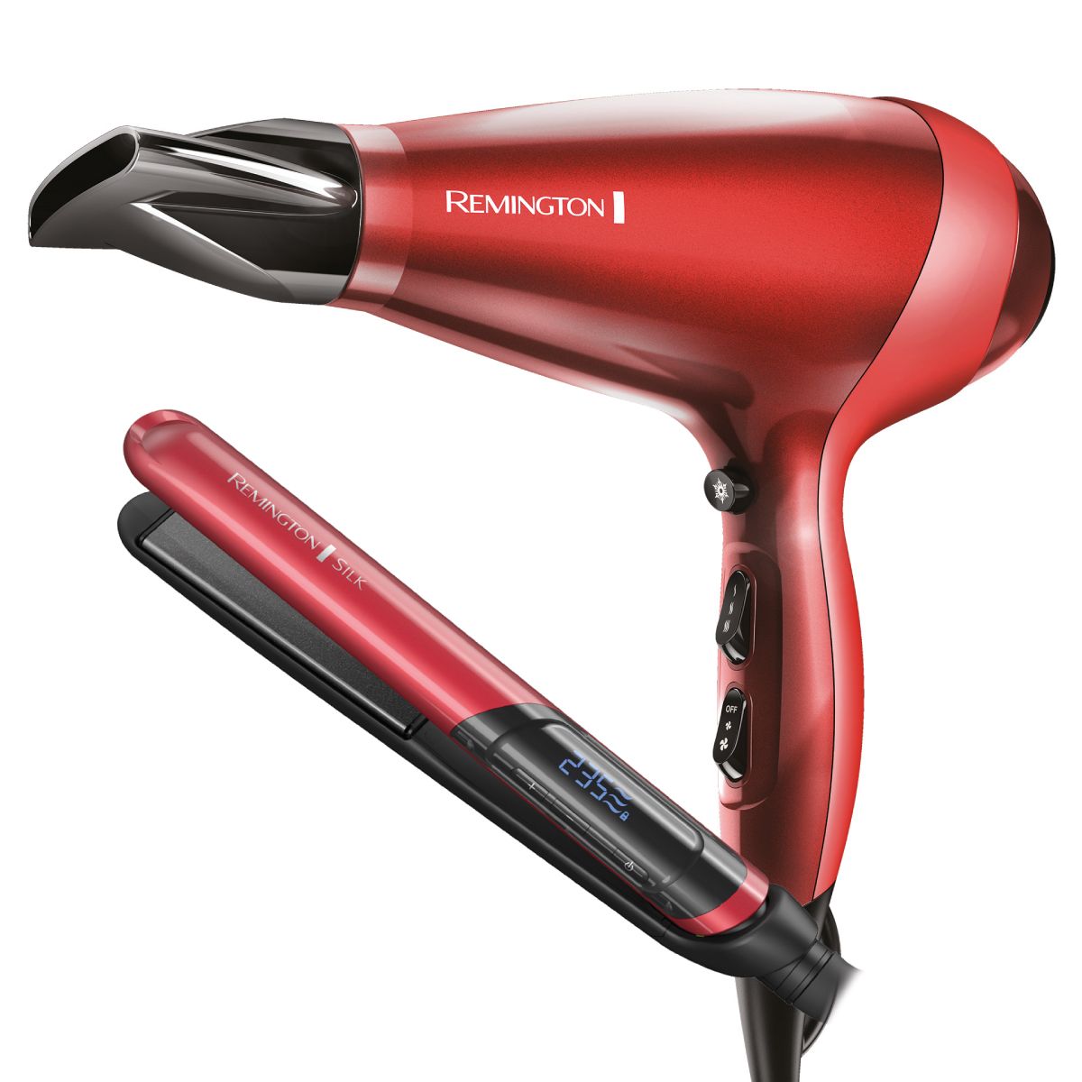 REMINGTON - PACK REMINGTON SECADOR DE PELO AC9096 Y PLANCHA S9600 SILK