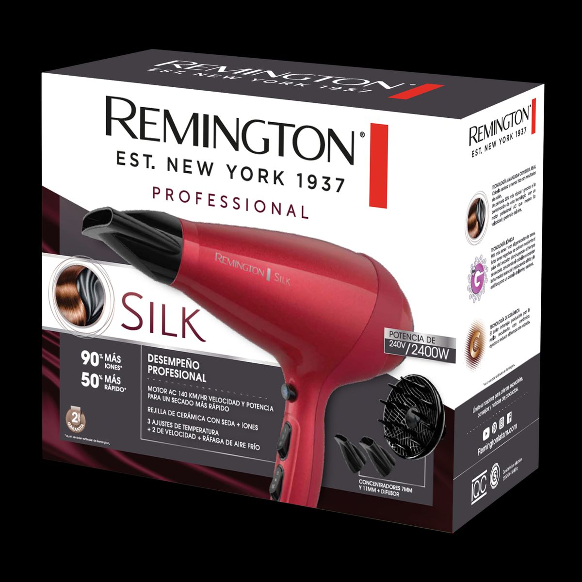 REMINGTON - PACK REMINGTON SECADOR DE PELO AC9096 Y PLANCHA S9600 SILK