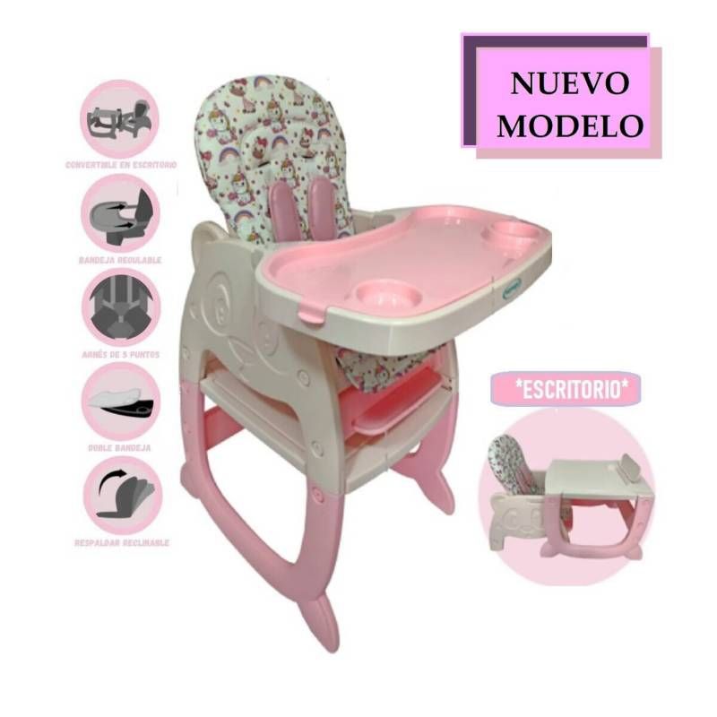 VOYAGE - Silla Escritorio 3 En 1 Para Bebé Panda pink