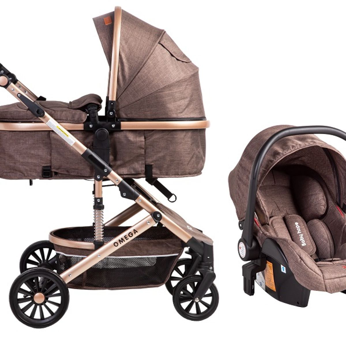 VOYAGE - Coche Travel System Omega Brown